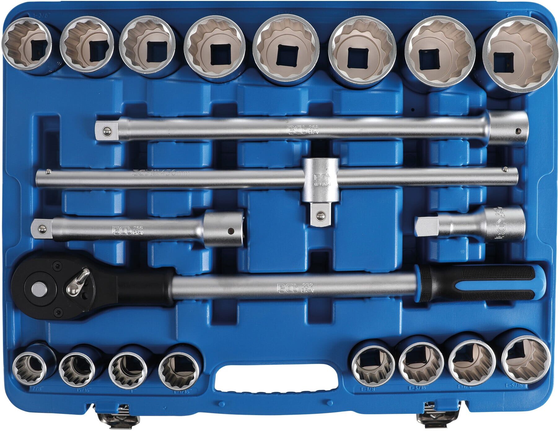 BGS Steckschlüssel-Satz Antrieb 20 mm (3/4 Zoll) Zollgrößen 21 teilig ; BGS technic (1107)