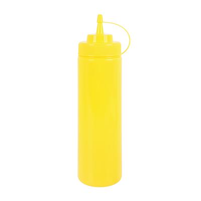 METRO PROFESSIONAL Quetschflasche, Polyethylen, Ø 7 x 26.5 cm, 760 ml, mit Verschlusskappe, gelb, 4 Stück