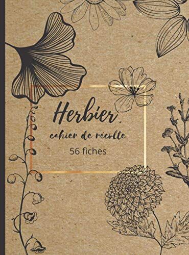 Ellyoum Factory - Herbier-cahier de récolte-56 fiches: carnet grand format à compléter - 124 pages - doubles fiches pour coller et conserver vos feuilles et fleurs - Preis vom 10.10.2026 11:48:34 h
