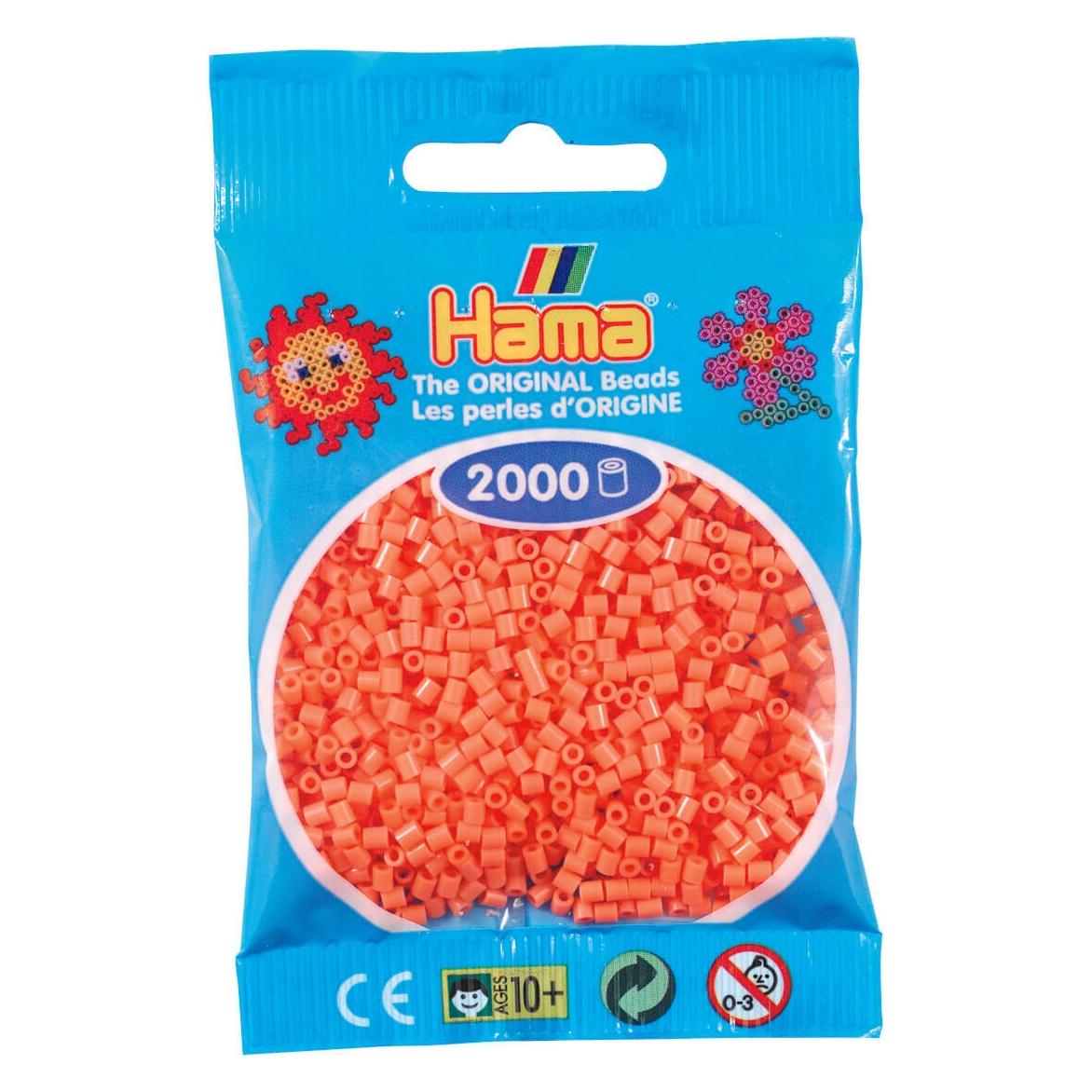 Hama mini perler 2000stk pastel rød (385044)