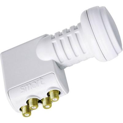 Smart Titanium Universal TQS Quad-LNB Teilnehmer-Anzahl: 4 Feedaufnahme: 40 mm mit Switch Hellgrau