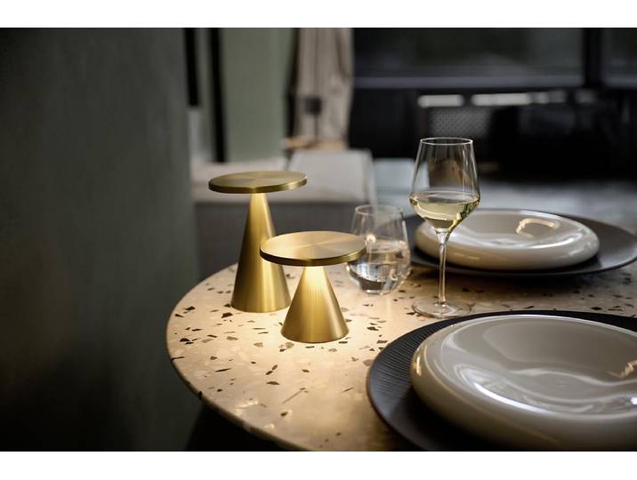 Tischleuchte Ø 13cm Gold/Gold Material: Metall Metallart: Stahl Oberfläche Metall: Galvanisiert LED LED-Platine