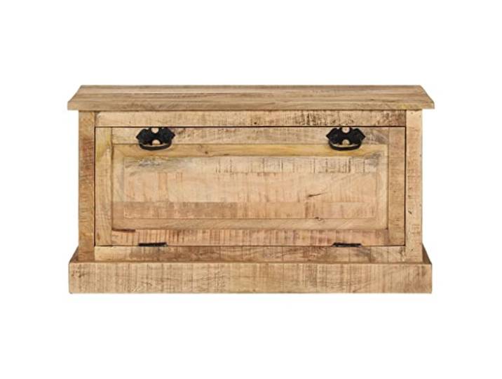 HKLGBVCR Sitzbank zur Aufbewahrung von Schuhen, Mangoholz, 85 x 40 x 45 cm