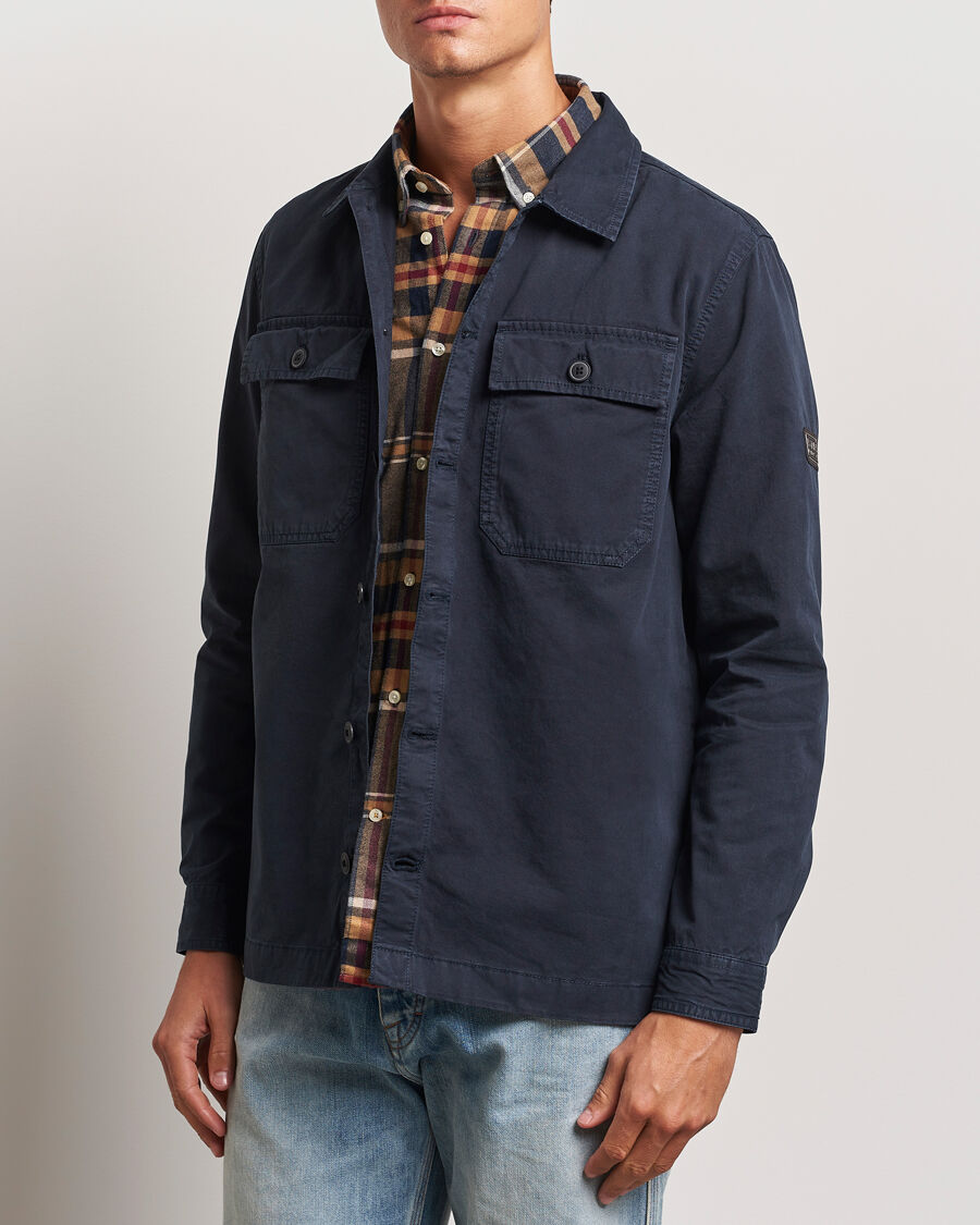 Barbour International Arlo Cotton Overshirt Navy men XXL Blå