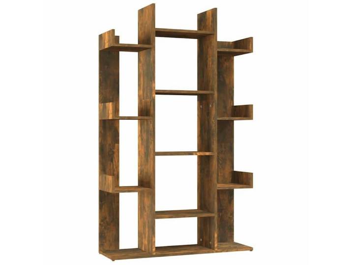 GKK - Bibliothèque Salon Porte-livres contemporaine Chêne fumé 86x25 5x140 cm Bois d'ingénierie @1635