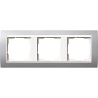 Abdeckrahmen 3fach Aluminium aluminium, Retail