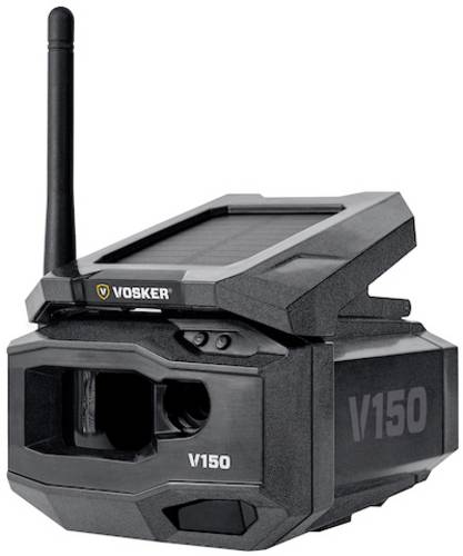 Vosker V150 LTE Wireless Outdoor Solar Wildkamera Zeitrafferfunktion, 4G Bildübertragung, GSM-Modul Schwarz-Grau