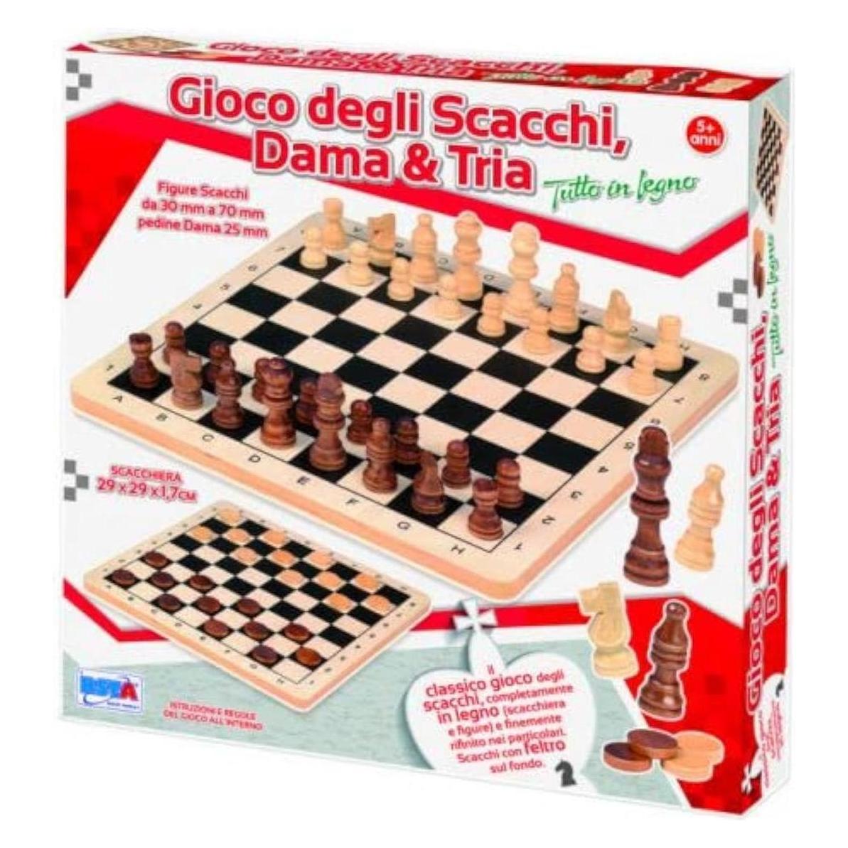 Rs Toys Game of Chess, Checkers and Tria 29 X 29 cm (36932656)