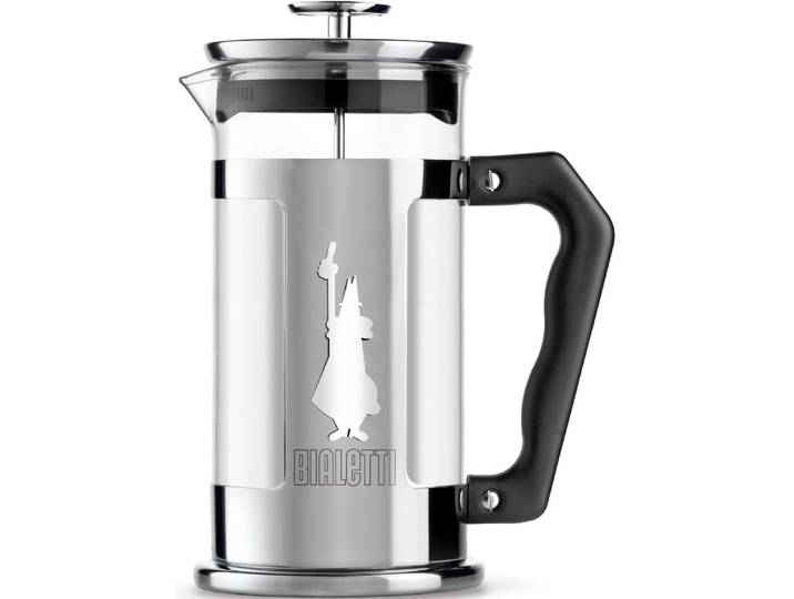 Kaffeebereiter BIALETTI French Press Preziosa , schwarz (edelstahlfarben, schwarz), 0,35 l, Kaffeemaschinen, Kaffeebereiter, 350 ml