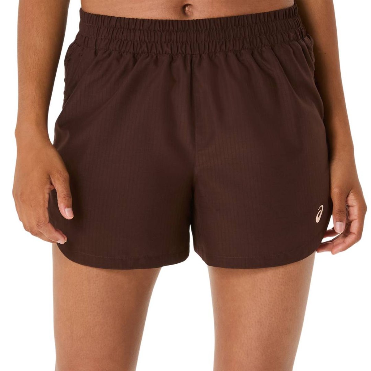Calção Curto Asics Nagino Run 4IN Castanho Mulher, Tamanho XS Mulher