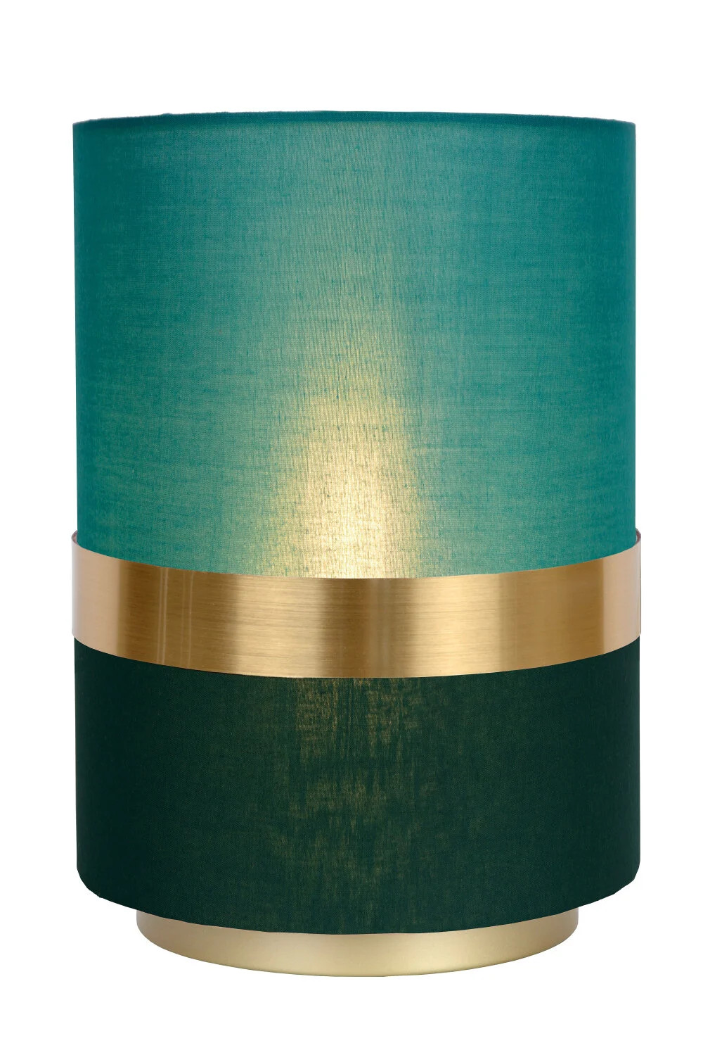 Lucide EXTRAVAGANZA TUSSE Tafellamp Groen en Goud/Messing met Stoffen Kap Ø 15 cm