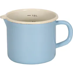 Emaille-Milchtopf mit Ausguss Serie SYLT, 12 cm