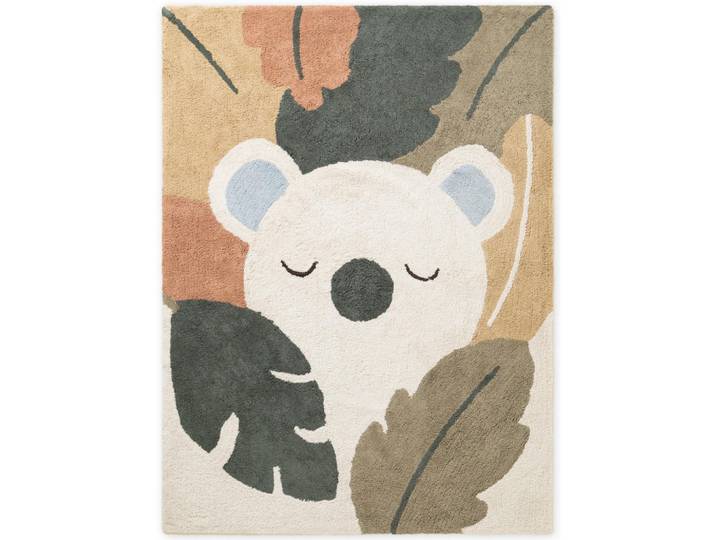 Hanse Home Kinderteppich Snuggle Rio, Creme, Mehrfarbig, Dunkelgrün, Tier, rechteckig, 140x200 cm, für Fußbodenheizung geeignet, rutschfest, waschbar, pflegeleicht, strapazierfähig, Teppiche & Böden, Teppiche, Waschbare Teppiche