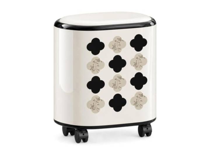 WSJJXS Rollbarer Hoher Mülleimer Ohne Bücken Druckdeckel, 360 Grad Rollen, Ohne Bücken, Küche Wohnzimmer(Style A1)