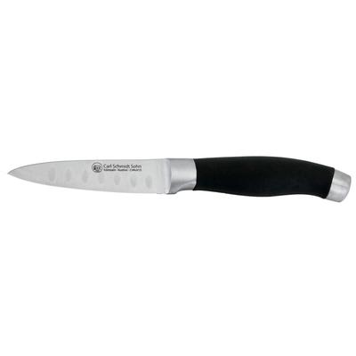 Spickmesser CARL SCHMIDT SOHN "SHIKOKU, 10 cm, Edelstahl rostfrei", schwarz, Klingenlänge 10cm, Edelstahl, Kunststoff, Kochmesser, mit Kullenschliff