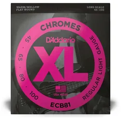 D’Addario ECB81 - XL Bass Chromes, Long Scale, 45-100 - Saiten E-Bass