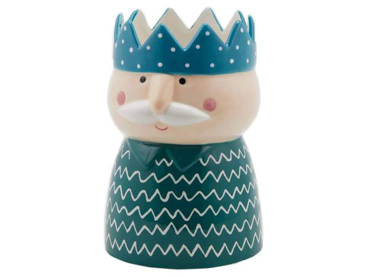 Vase König mit Schnauz H: 20 cm Edg