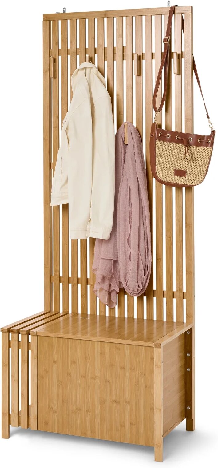 Tchibo - Garderobe mit Sitzbank in Lamellenoptik - 70x41x179cm - naturfarben -