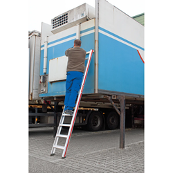 Hymer Stufenanlegeleiter mit 8-fach vollvernieteter Stufen 8 Stufen