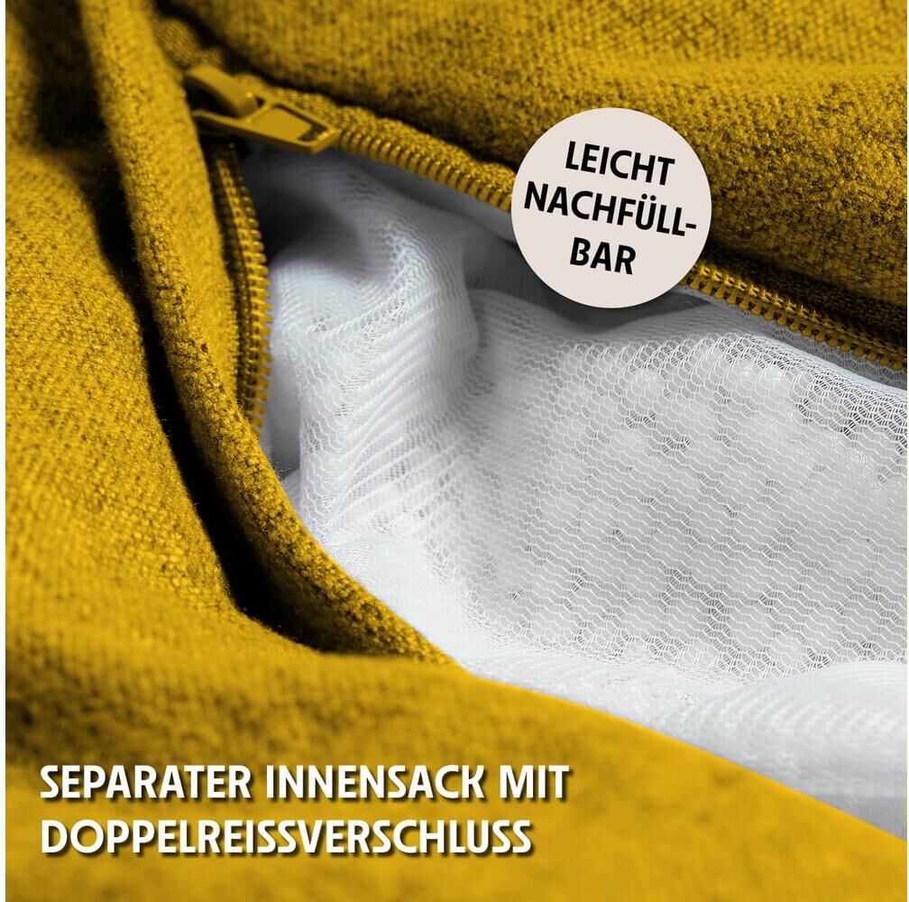 Hocker "Basic-Comfort 85 l", gelb (senfgelb), B:40cm H:40cm T:40cm, Hocker, Hocker senfgelb B/H/T: 40cm x 40cm x 40cm, Kunststoffgewebe