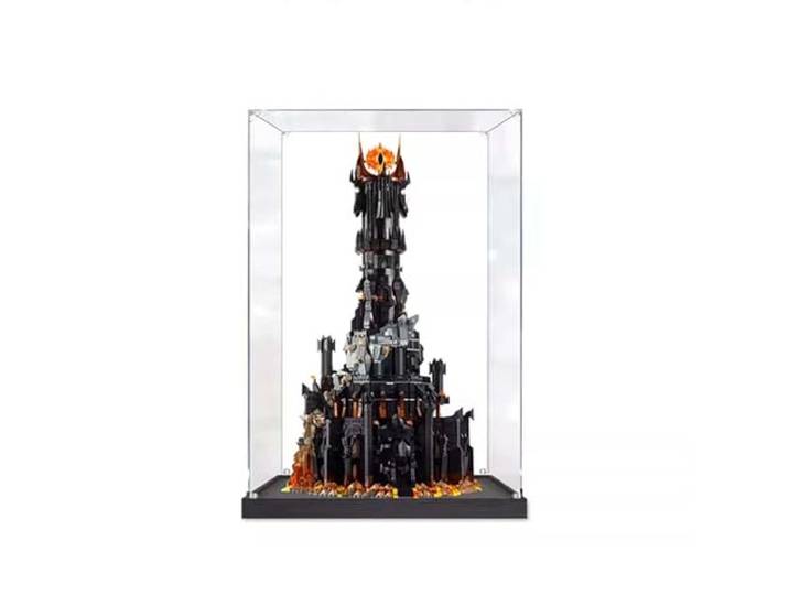 TRUSTFAR Acryl staubdichte Vitrine entworfen für LE-GO 10333 Lo/rd of The Rings Tower Bausteinmodell, transparente Box, Displaybox kompatibel mit Le-go 10333.(kein Modell) (2mm)