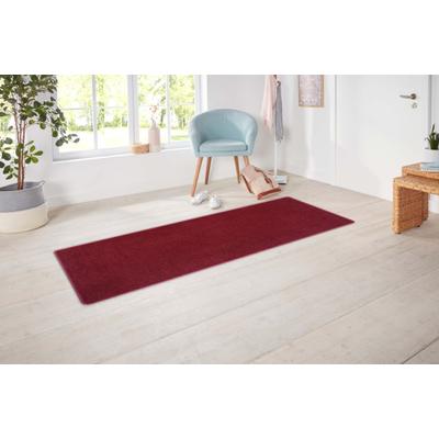 Läufer HANSE HOME EXCLUSIV "Liberty", rot, B:80cm H:7mm L:300cm, Polypropylen, Teppiche, Läufer, Uni-Meliert, robust, kräftige Farben, rundherum farbige Kettelung