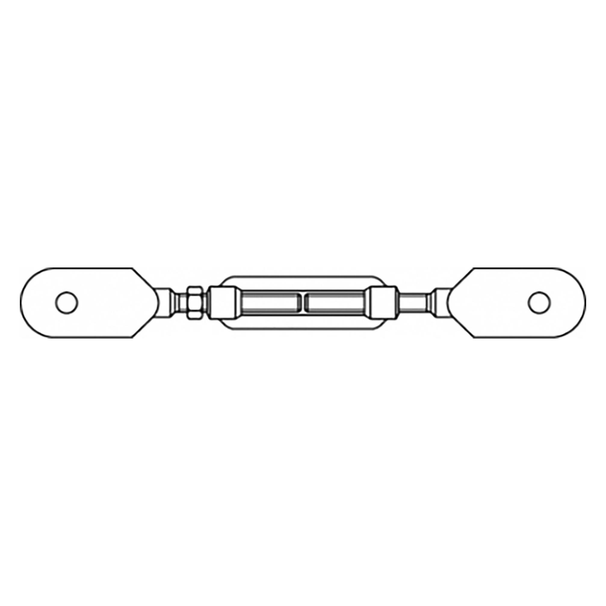 Toolcraft TO-6866082 Spannschloss M16 Stahl feuerverzinkt DIN 1480 1 St. (TO-6866082)
