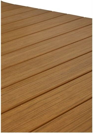 Outfit Johan Havebord, Sort/teak, 205/275x100cm,