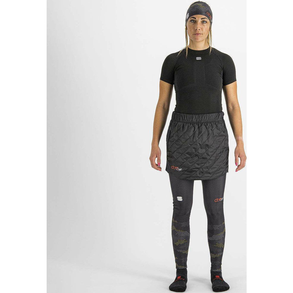 Sportful Doro Rythmo Skirt black/dark gray/yellow (002) L 0421507-002-L