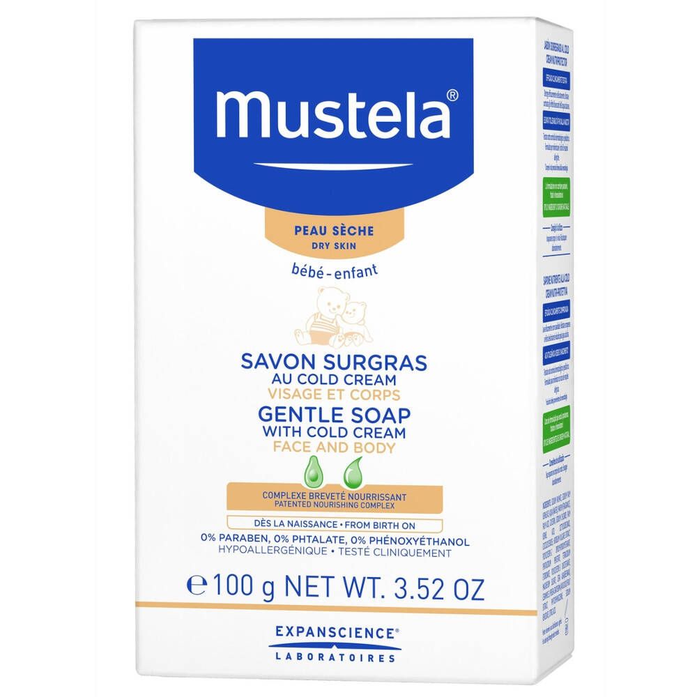 Mustela Overvette Zeep met Cold Cream Droge Huid Nieuw Model 100g 100 g Seife