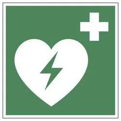 LimarLite Rettungszeichen »Automatisierter externer Defibrillator [E010]« 20 x 20 cm Folie, 20x20 cm