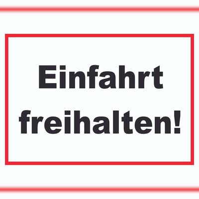HB-Druck Einfahrt freihalten Schild A1 (594x841mm)