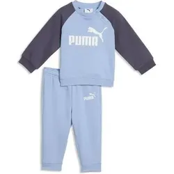 Puma Kinder Freizeit / Mode Sommer GJ Anzüge Anzüge lang Ki MINICATS ESS Raglan Crew Set FL INF, Größe 86 in Blau Blau