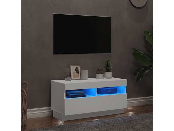 Meuble banc TV MAGIC® - Meuble TV LED Blanc 80x35x Meuble TV avec lumières LED blanc 80x35x40cm ABHT 5610681