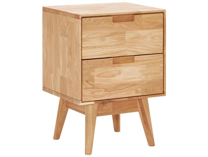 Livetastic Nachtschrank, Eiche, Holz, Wildeiche, massiv, 2 Schublade(n) Schubladen, 40x55.7x35 cm, Holzmöbel, Holztische, Nachttische Holz