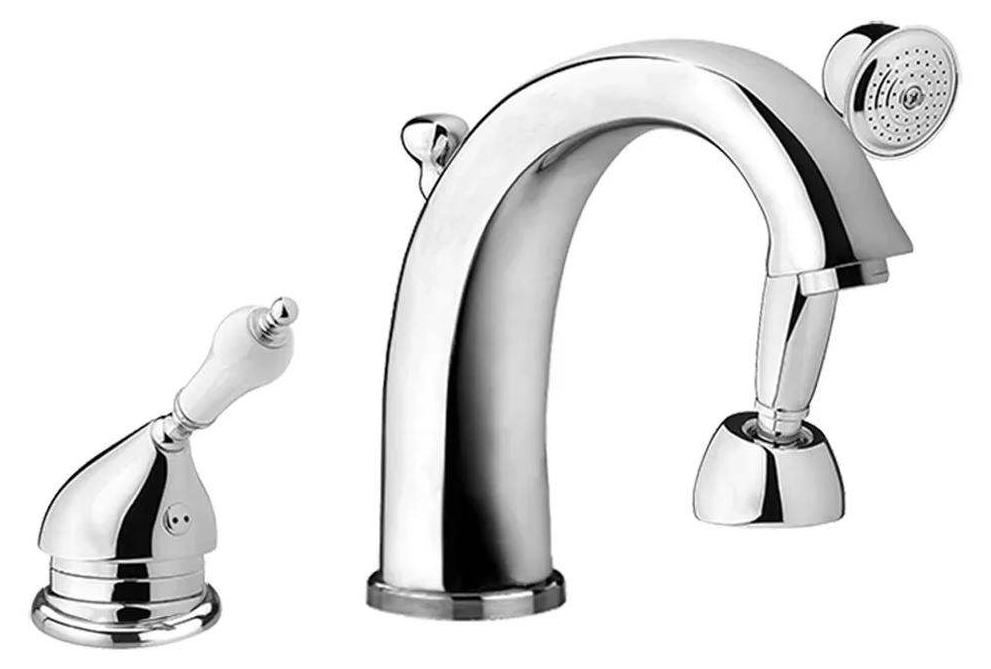Badewannenarmaturen 3-Loch Chrom Retro