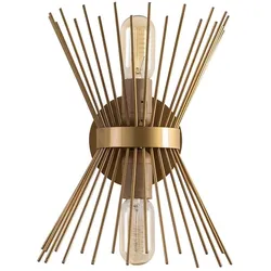 Wandleuchte in Goldfarbe 23x16x33cm WellHome Baikal