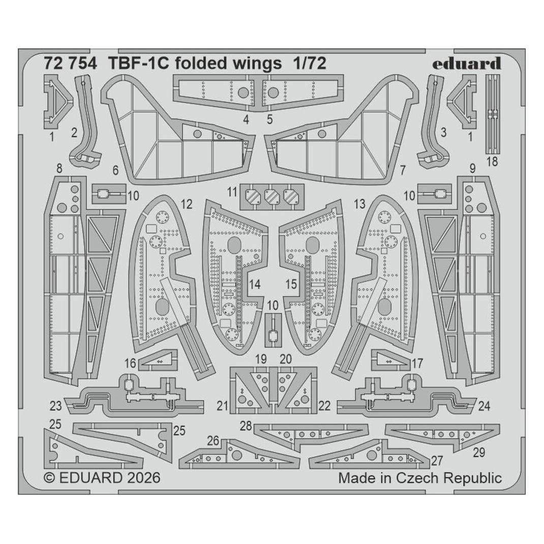 Eduard TBF-1C folded wings for Hobby Boss (72754)