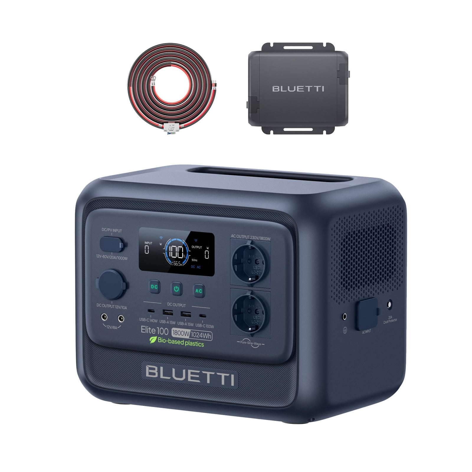 Bluetti Elite 100 V2 Draagbare Powerstation & Oplader, 1024Wh/1800W