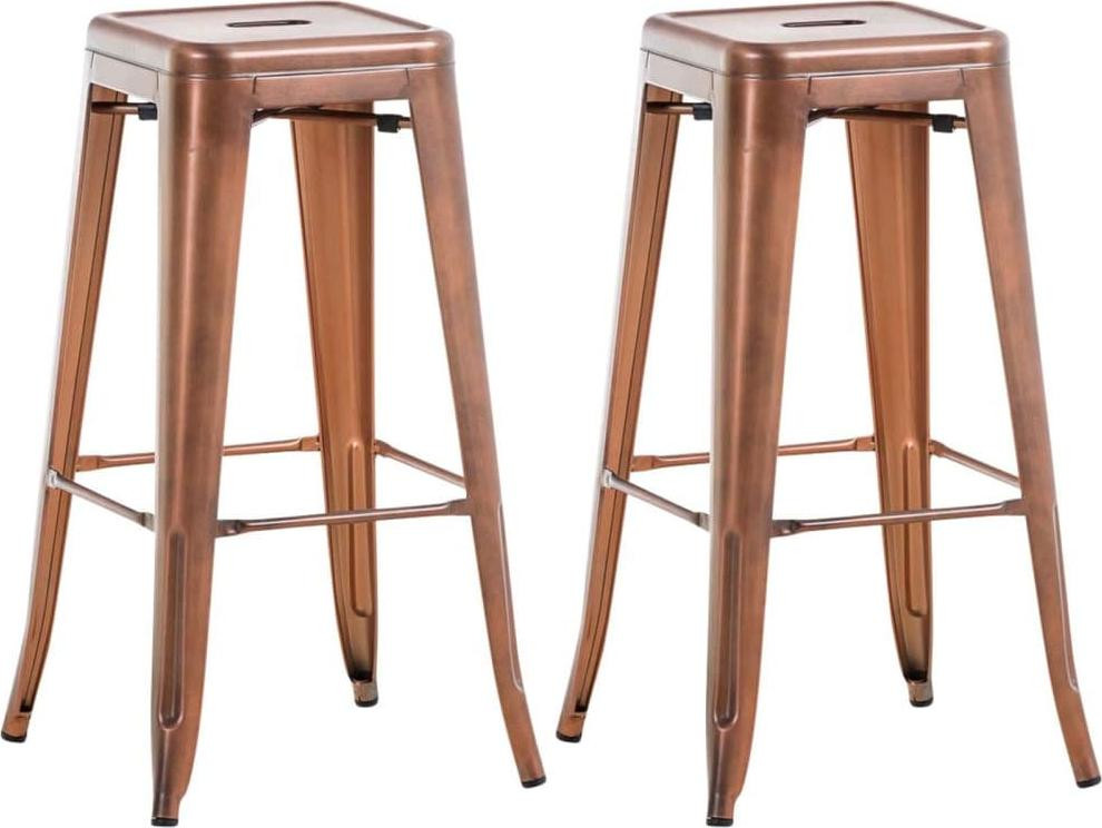 BellaFurn Set van 2 industriële barkrukken van metaal