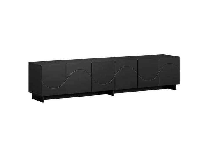 Elégance - Chic Support TV - Meuble HIFI - Meuble TV - 180x34 5x40cm - Noir - Bois d'ingénierie_0880222