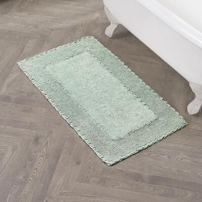 Laura Ashley Ruffle Border Pure Cotton Bath Rugs