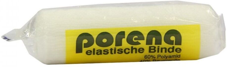 Porena elastische Mullbinde 10 cm weiss mit Cello 1stk