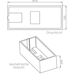 Neuesbad Wannenträger für RIHO Columbia 150x75 SW14340