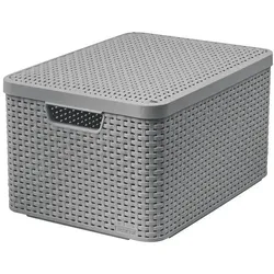 Curver, Aufbewahrungsbox, Style Storage Boxl With Lid Dark Brown (30 l, 44 x 33 x 24 cm)