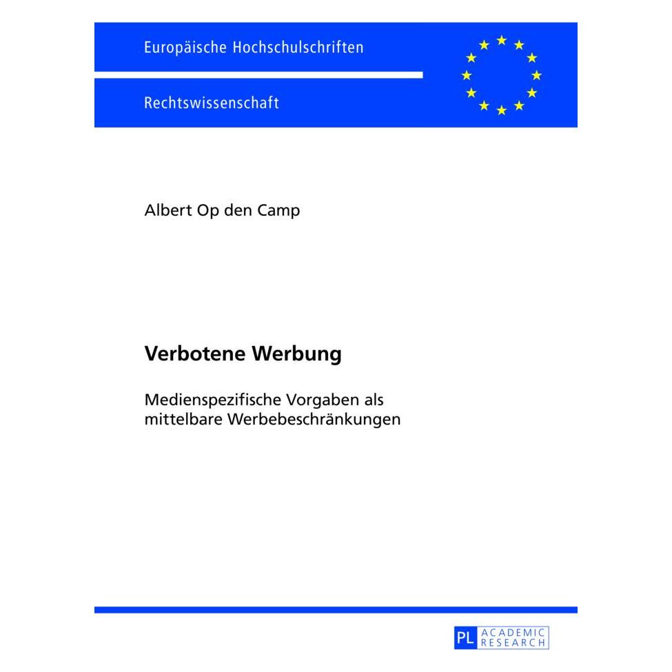 Peter Lang Verbotene Werbung (Deutsch, Softcover, Albert Op den Camp) (7342560)