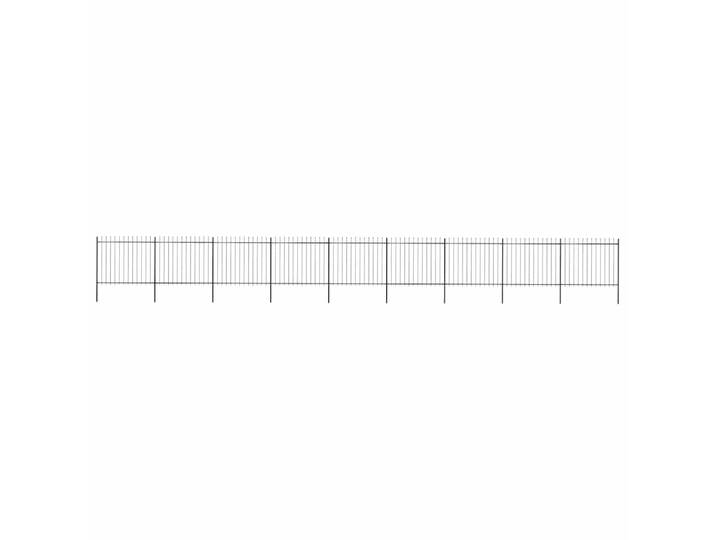 vidaXL Gartenzaun mit Speerspitze Stahl 1506 x 150 cm Schwarz