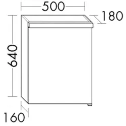 Burgbad Spiegelschrank Orell Melamin 640x500x180 Eiche Dekor Urban, SPRU050LF5319 SPRU050LF5319