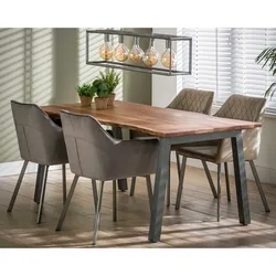 designline »Edge« Massivholz Esstisch 180x76x90 cm