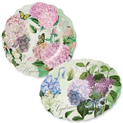"Certified International Garden Path Melamine 2pc Platter Set - 14.00""L x 14.00""W x 0.75""H"